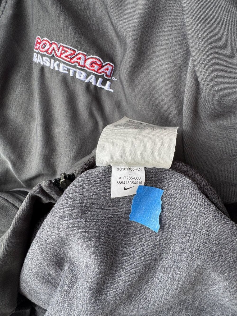 Nike Gonzaga Bulldogs Basketball Dri-FIT Travel Full Zip Jacket Large